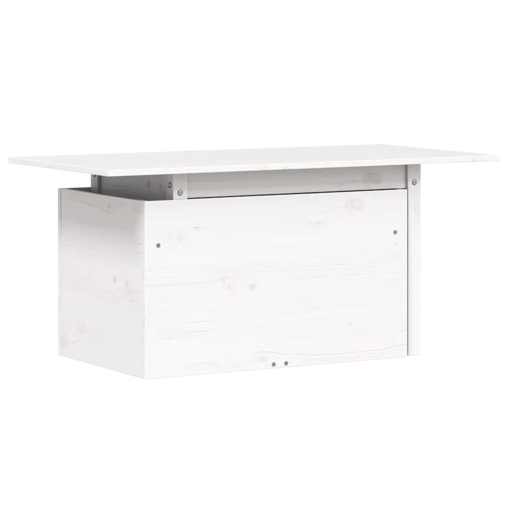 vidaXL Garden Table White 100x50x75 cm Solid Wood Pine