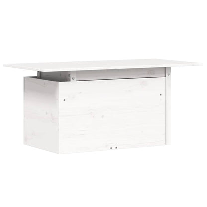 vidaXL Garden Table White 100x50x75 cm Solid Wood Pine