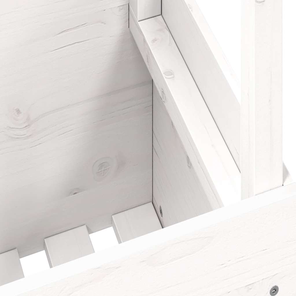 vidaXL Garden Table White 100x50x75 cm Solid Wood Pine