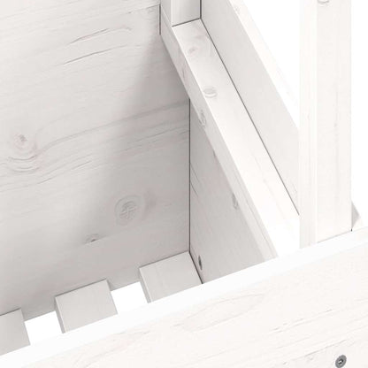 vidaXL Garden Table White 100x50x75 cm Solid Wood Pine