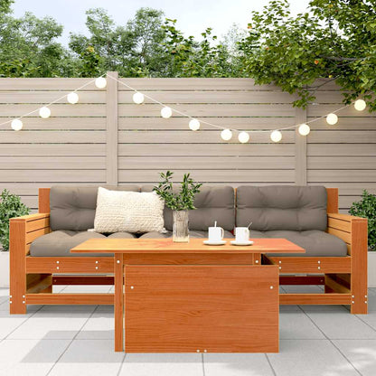 vidaXL Garden Table Wax Brown 100x50x75 cm Solid Wood Pine