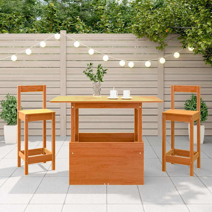 vidaXL Garden Table Wax Brown 100x50x75 cm Solid Wood Pine