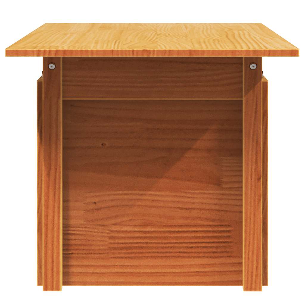 vidaXL Garden Table Wax Brown 100x50x75 cm Solid Wood Pine