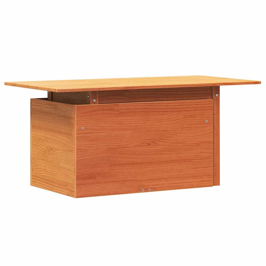 vidaXL Garden Table Wax Brown 100x50x75 cm Solid Wood Pine