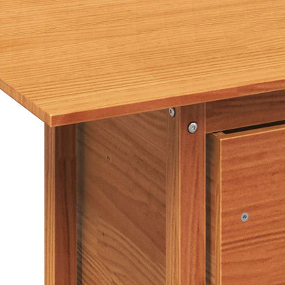 vidaXL Garden Table Wax Brown 100x50x75 cm Solid Wood Pine