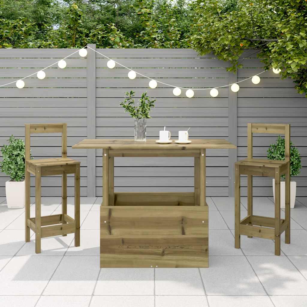 vidaXL Garden Table 100x50x75 cm Impregnated Wood Pine