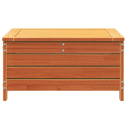 vidaXL Garden Footstool with Cushion Wax Brown Solid Wood Pine