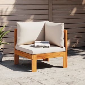 vidaXL Garden Sofa Corner with Cushions Solid Wood Acacia