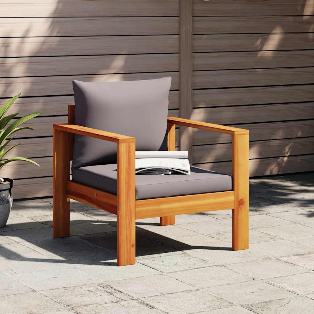 vidaXL Garden Chair with Cushions Solid Wood Acacia