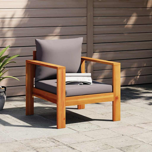 vidaXL Garden Chair with Cushions Solid Wood Acacia