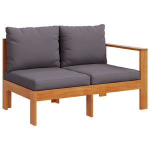vidaXL Garden Sofa with 1 Armrest 2-Seater Solid Wood Acacia