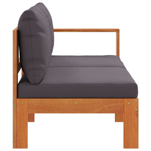 vidaXL Garden Sofa with 1 Armrest 2-Seater Solid Wood Acacia
