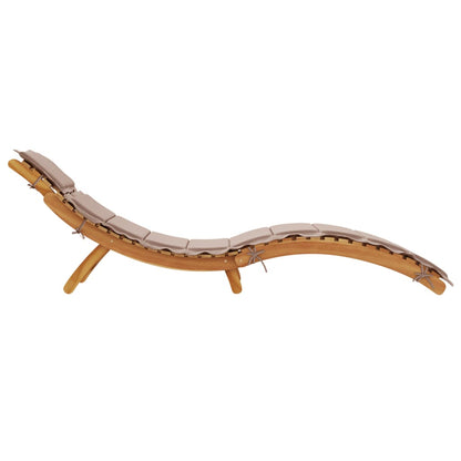vidaXL Sunlounger | Taupe | Solid acacia wood with a natural oil finish