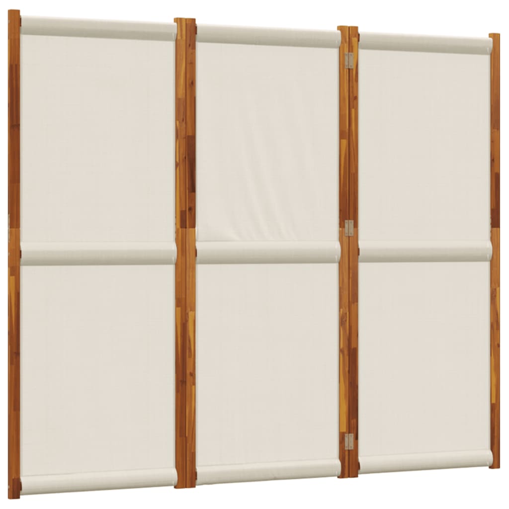 vidaXL 3-Panel Room Divider Light Grey 210x180 cm