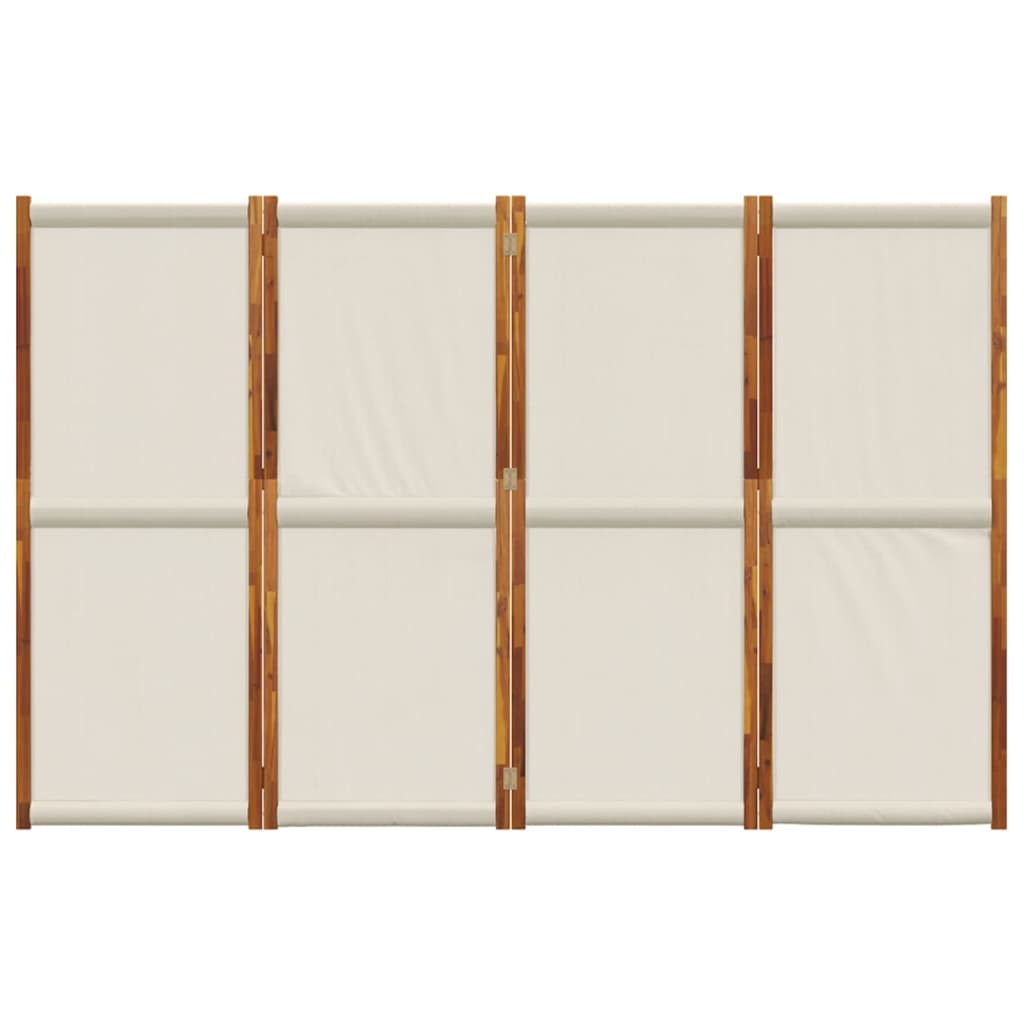 vidaXL 4-Panel Room Divider Light Grey 280x180 cm