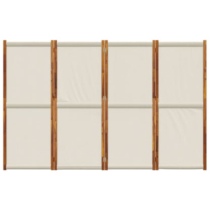 vidaXL 4-Panel Room Divider Light Grey 280x180 cm