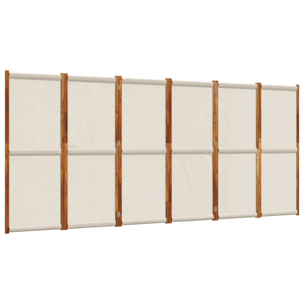 vidaXL 6-Panel Room Divider Light Grey 420x180 cm