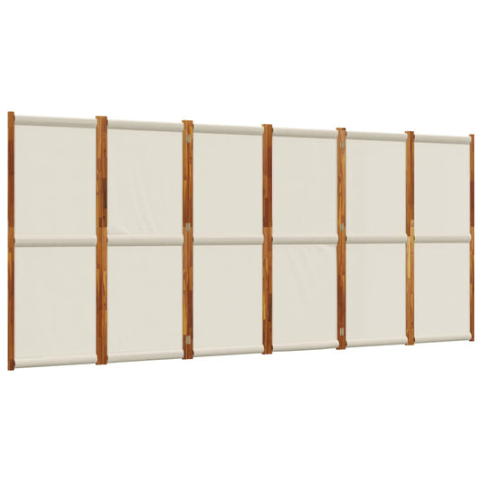 vidaXL 6-Panel Room Divider Light Grey 420x180 cm
