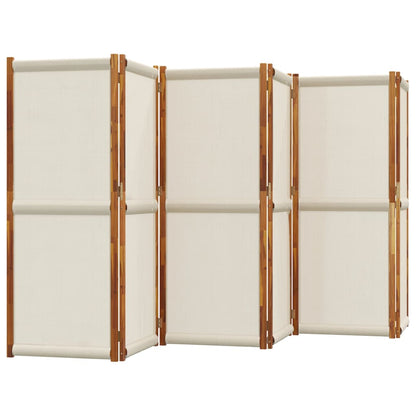vidaXL 6-Panel Room Divider Light Grey 420x180 cm