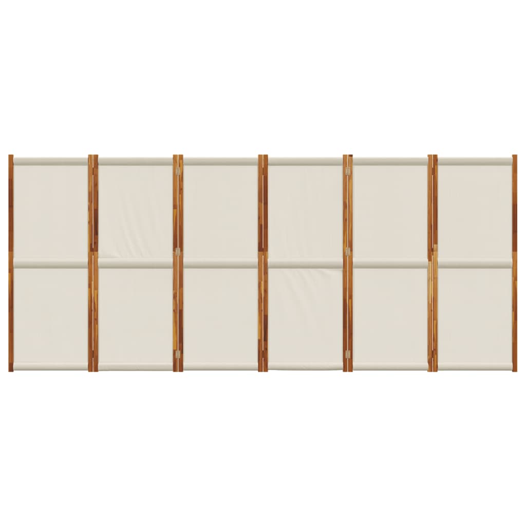 vidaXL 6-Panel Room Divider Light Grey 420x180 cm