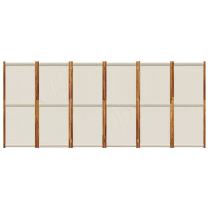 vidaXL 6-Panel Room Divider Light Grey 420x180 cm