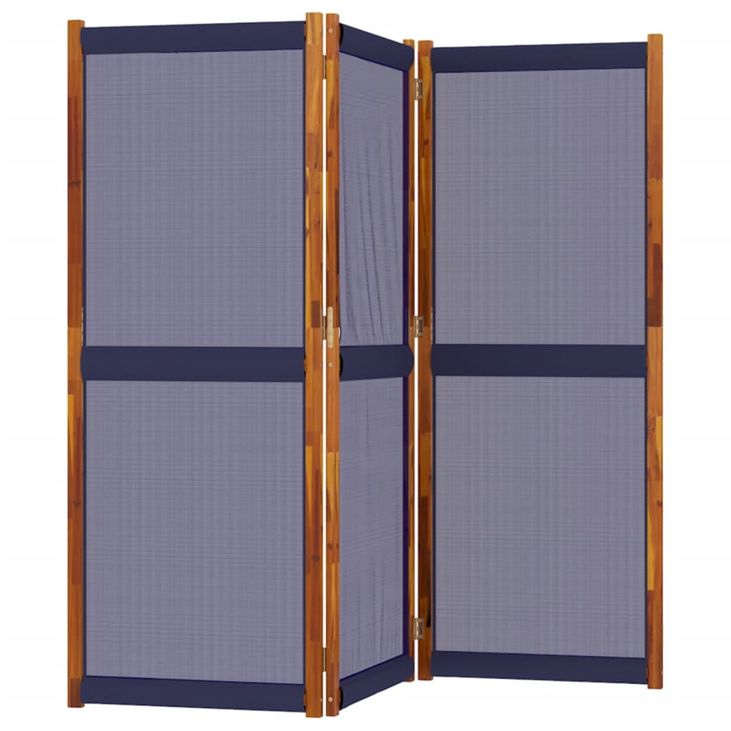 vidaXL 3-Panel Room Divider Dark Blue 210x180 cm
