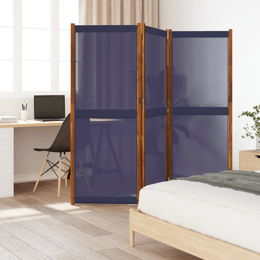 vidaXL 3-Panel Room Divider Dark Blue 210x180 cm