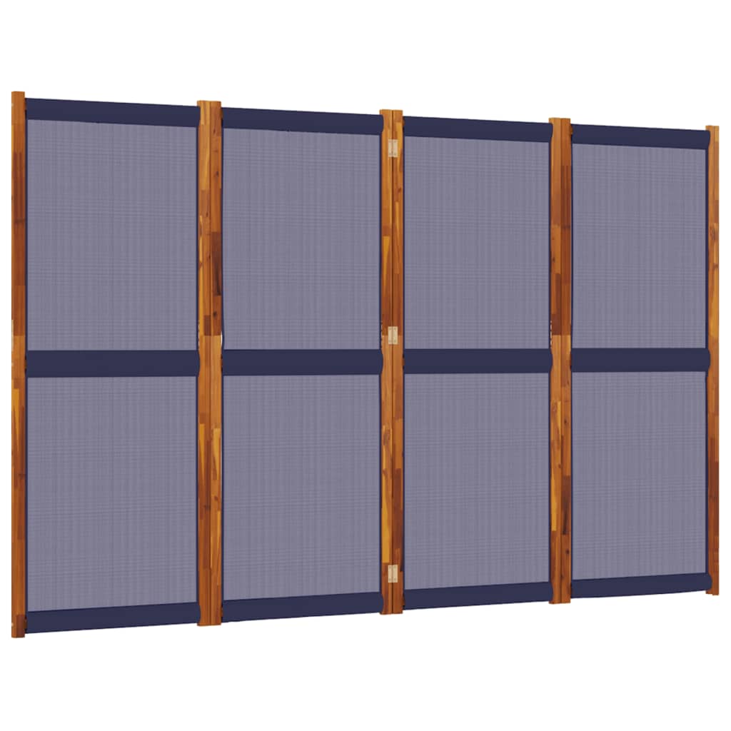 vidaXL 4-Panel Room Divider Dark Blue 280x180 cm