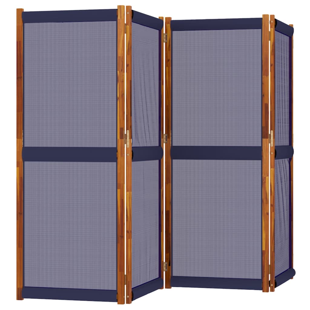 vidaXL 4-Panel Room Divider Dark Blue 280x180 cm