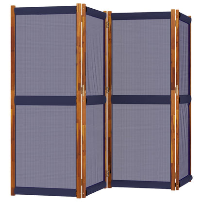 vidaXL 4-Panel Room Divider Dark Blue 280x180 cm