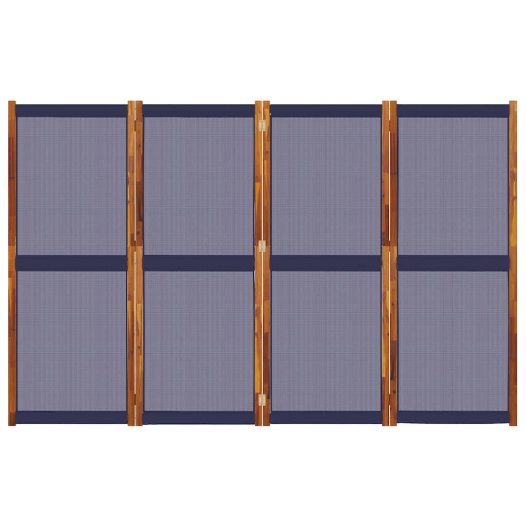 vidaXL 4-Panel Room Divider Dark Blue 280x180 cm