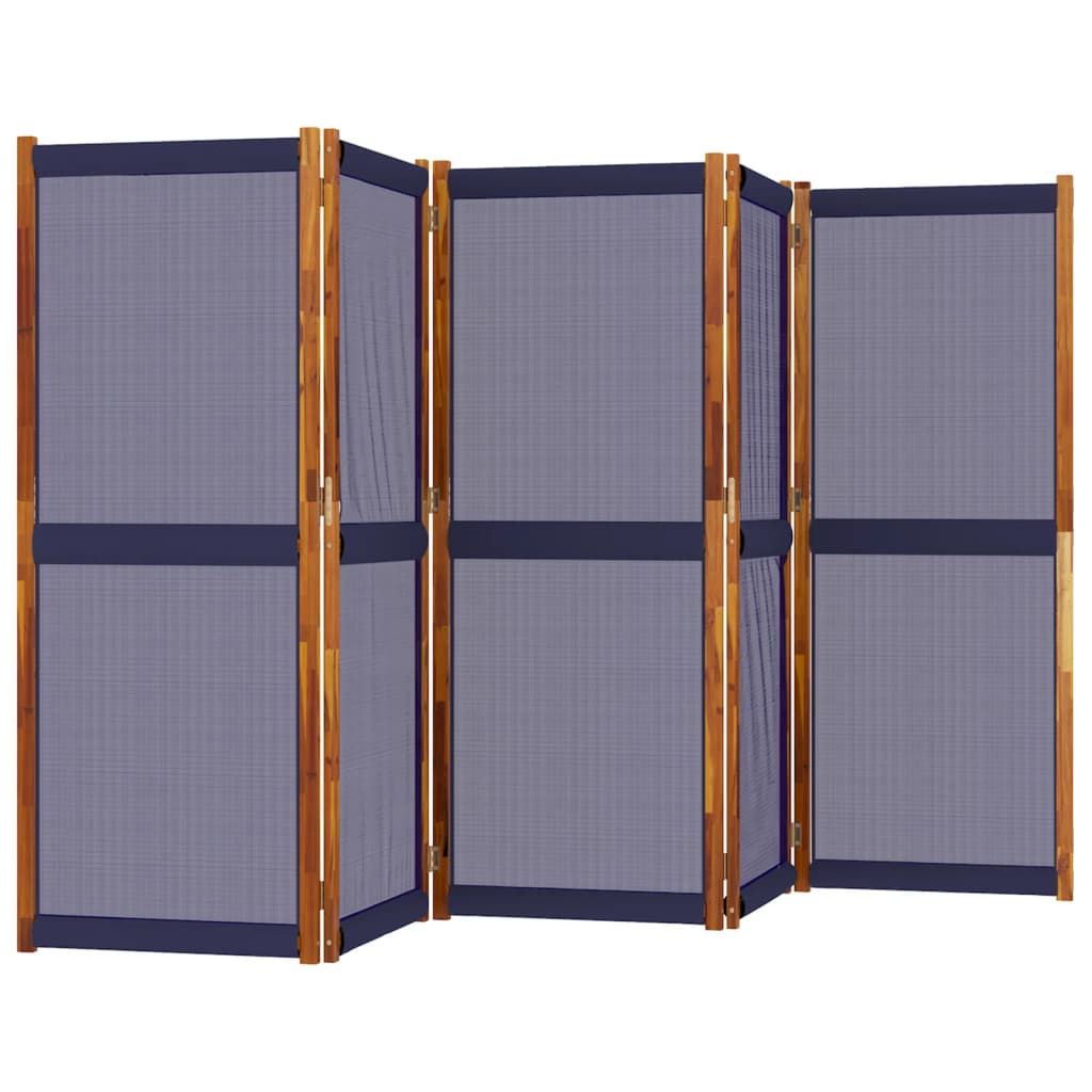 vidaXL 5-Panel Room Divider Dark Blue 350x180 cm