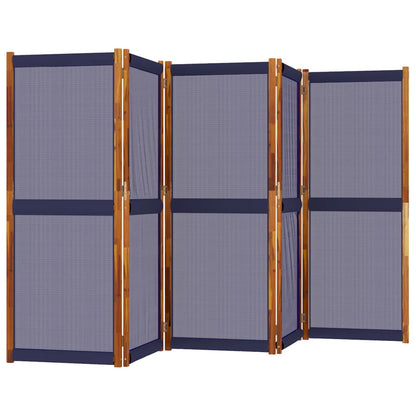 vidaXL 5-Panel Room Divider Dark Blue 350x180 cm