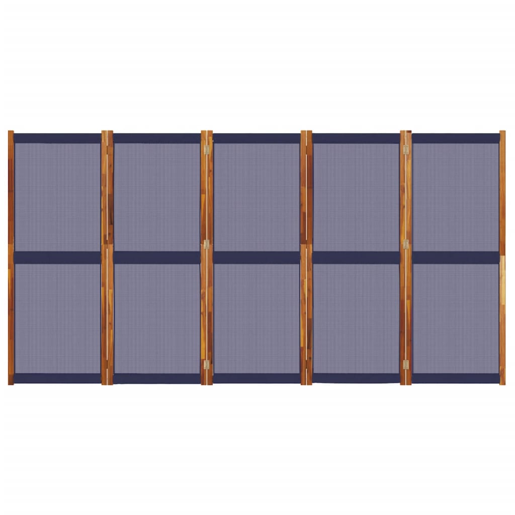 vidaXL 5-Panel Room Divider Dark Blue 350x180 cm