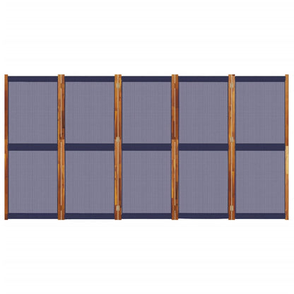 vidaXL 5-Panel Room Divider Dark Blue 350x180 cm