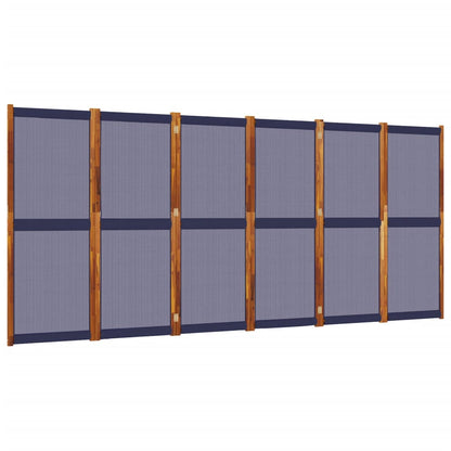vidaXL 6-Panel Room Divider Dark Blue 420x180 cm