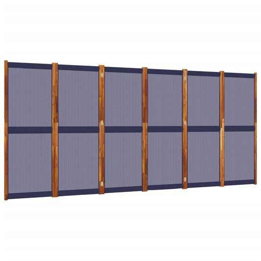 vidaXL 6-Panel Room Divider Dark Blue 420x180 cm
