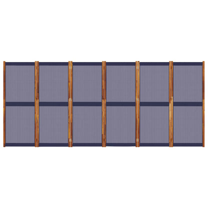 vidaXL 6-Panel Room Divider Dark Blue 420x180 cm
