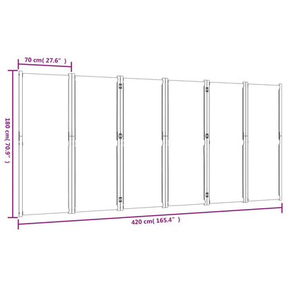 vidaXL 6-Panel Room Divider Dark Blue 420x180 cm