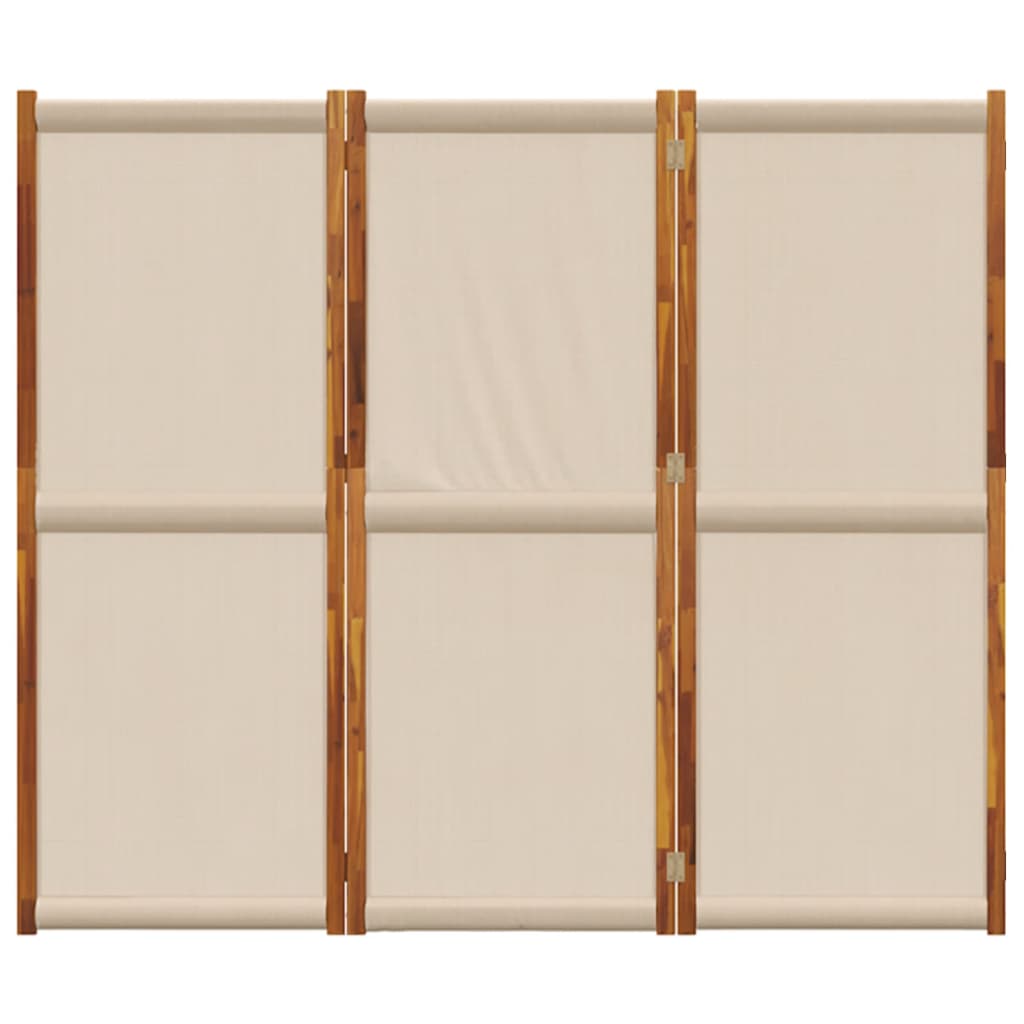 vidaXL 3-Panel Room Divider Taupe 210x180 cm