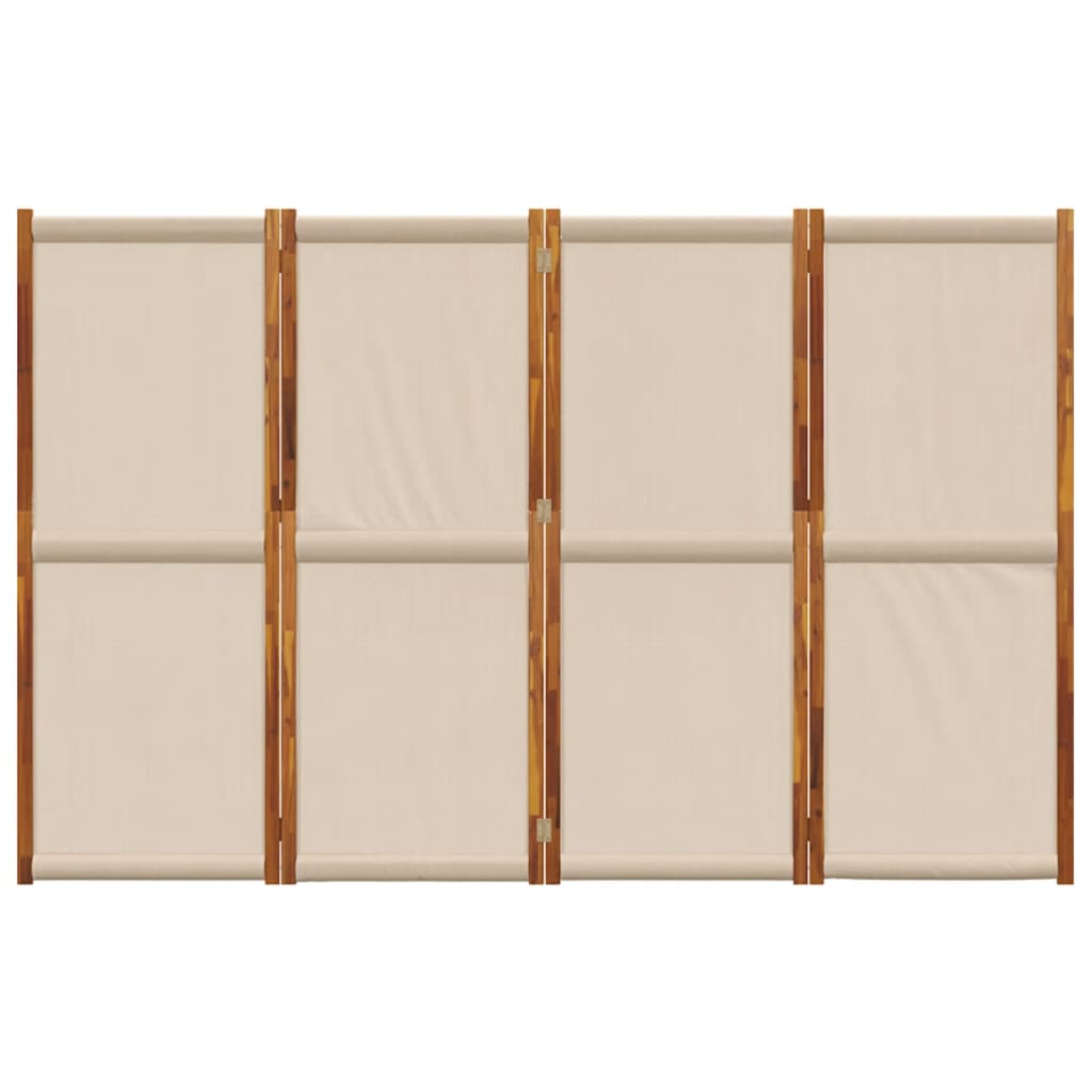 vidaXL 4-Panel Room Divider Taupe 280x180 cm