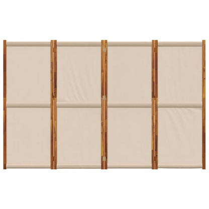 vidaXL 4-Panel Room Divider Taupe 280x180 cm