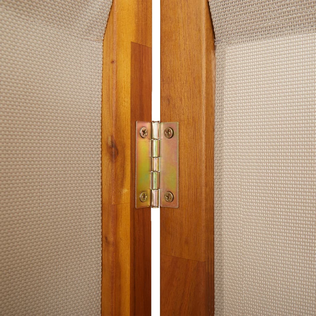 vidaXL 4-Panel Room Divider Taupe 280x180 cm