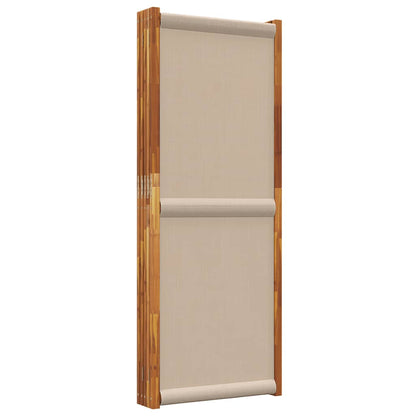 vidaXL 5-Panel Room Divider Taupe 350x180 cm