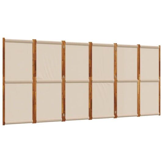 vidaXL 6-Panel Room Divider Taupe 420x180 cm