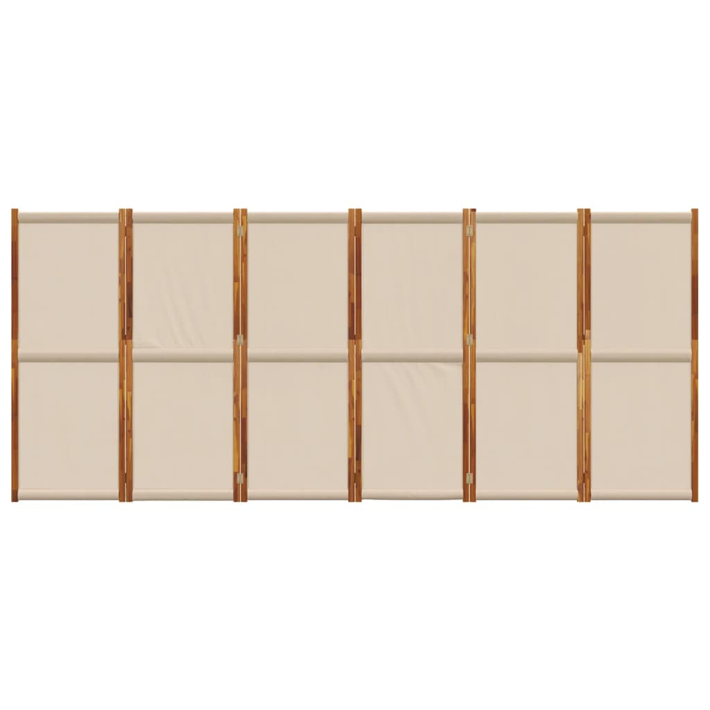 vidaXL 6-Panel Room Divider Taupe 420x180 cm