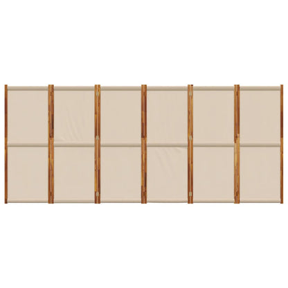 vidaXL 6-Panel Room Divider Taupe 420x180 cm