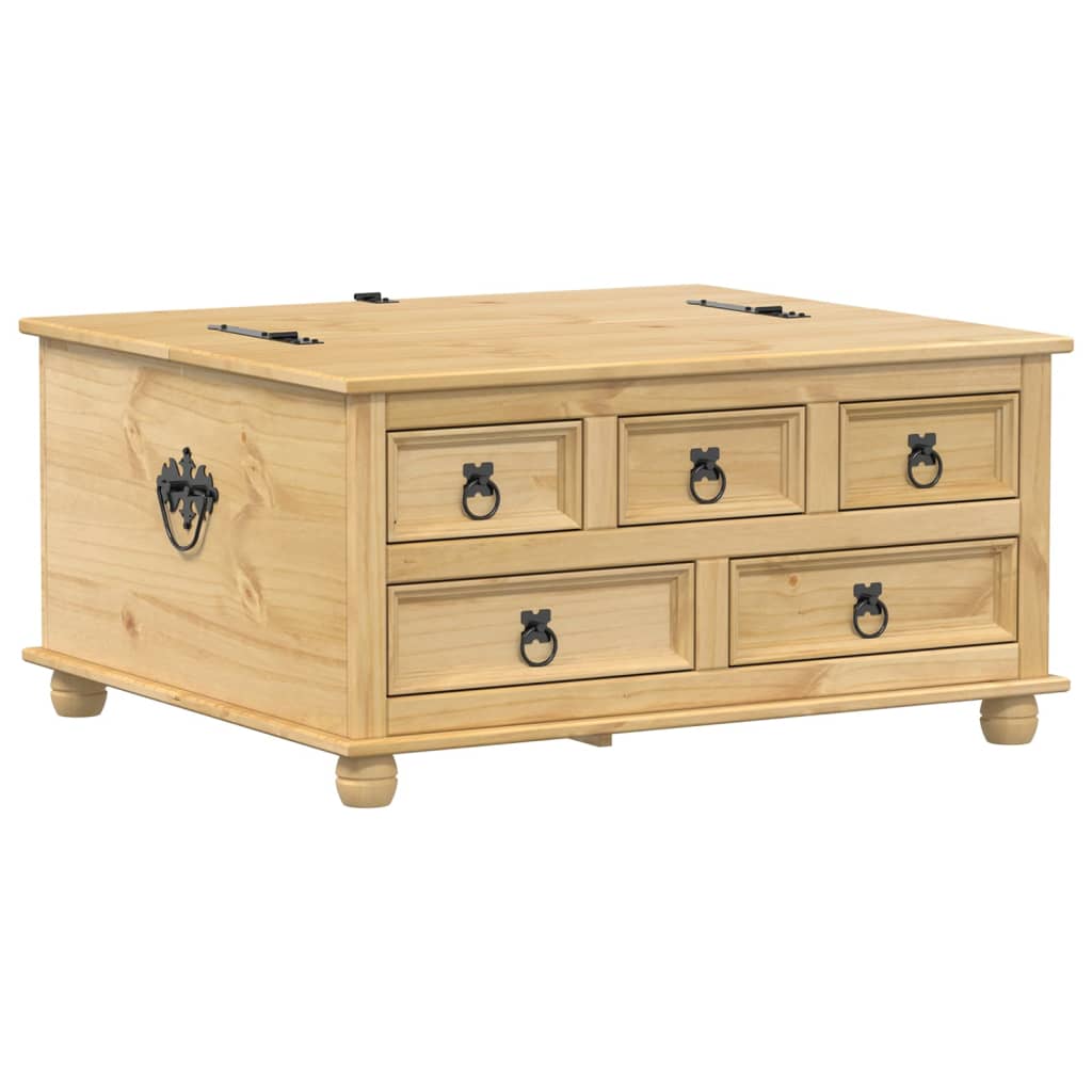 vidaXL Storage Box "Corona" 90x78x45 cm Solid Wood Pine