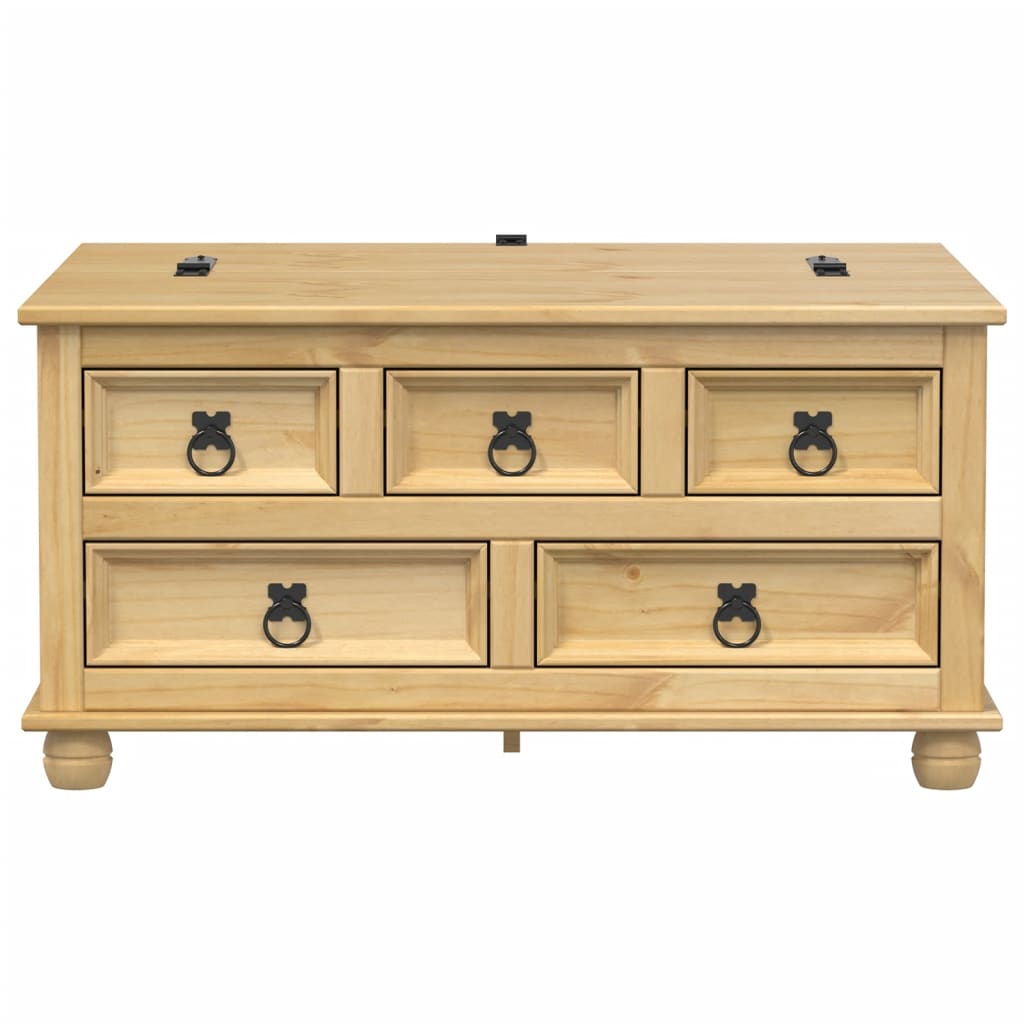 vidaXL Storage Box "Corona" 90x78x45 cm Solid Wood Pine