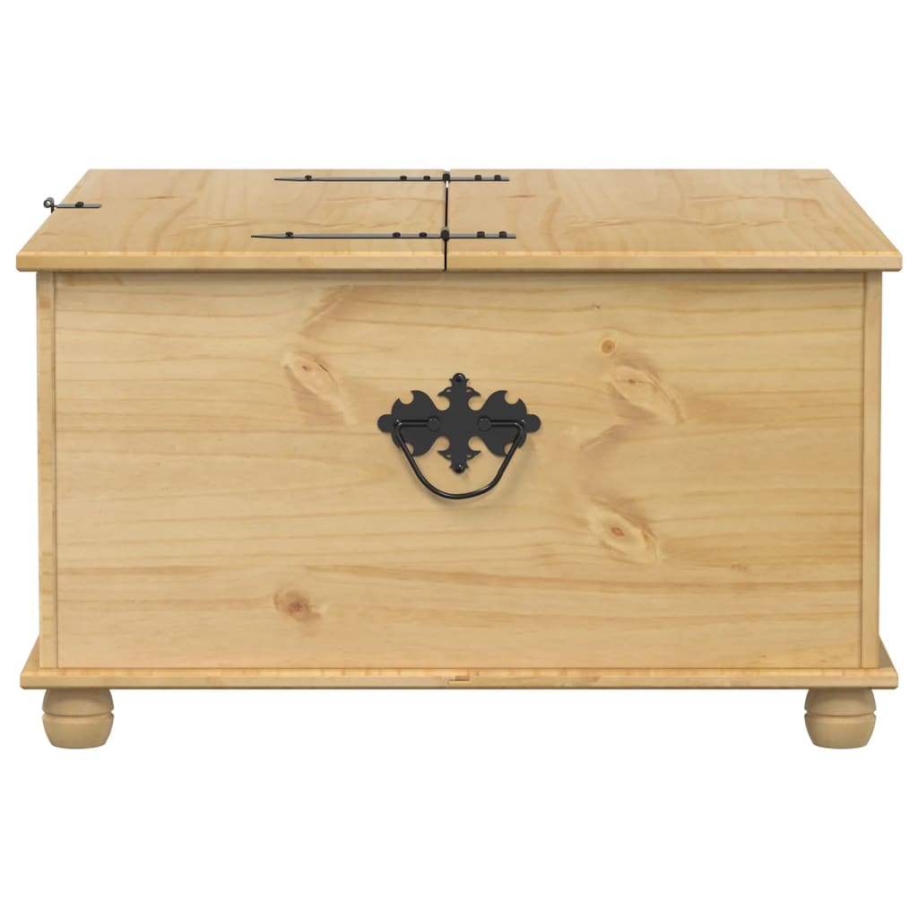 vidaXL Storage Box "Corona" 90x78x45 cm Solid Wood Pine